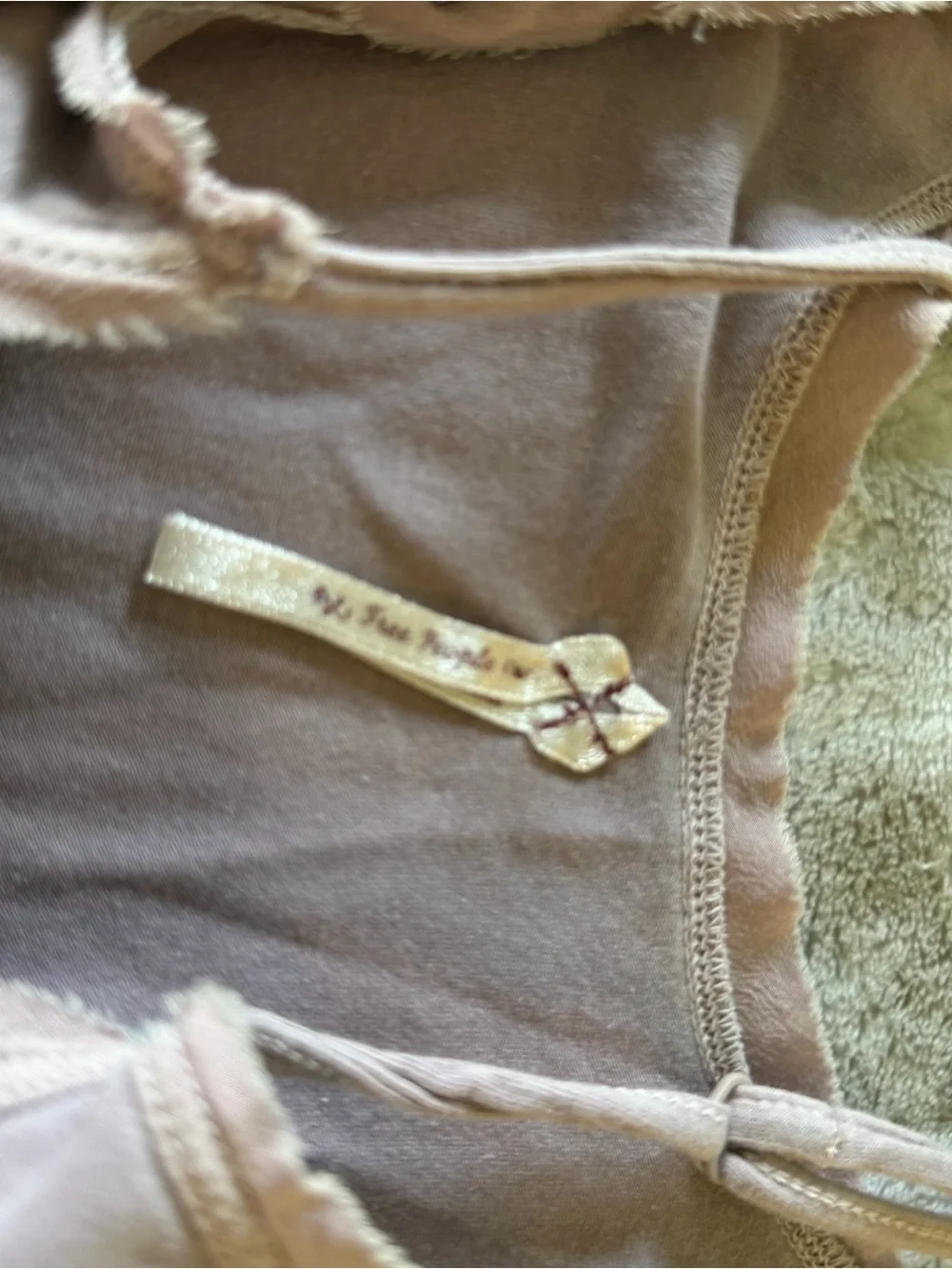 Free People dusty purple camisole with ribbon detail tank top